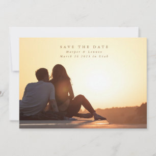 Eenvoudig Elegant Minimalism Photo Wedding Save The Date