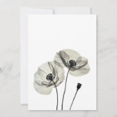 Eenvoudig Elegant Minimalisme Zwart-wit Poppies Kaart (Achterkant)