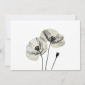 Eenvoudig Elegant Minimalisme Zwart-wit Poppies Kaart (Achterkant)