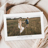 Eenvoudig Elegant Minimalist Photo Wedding Gastenboek