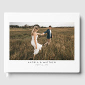 Eenvoudig Elegant Minimalist Photo Wedding Gastenboek (Voorkant)