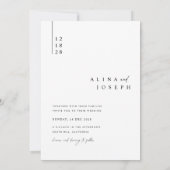Eenvoudig Elegant Minimalist Photo Wedding Kaart (Achterkant)