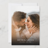 Eenvoudig Elegant Minimalist Photo Wedding Save The Date (Voorkant)