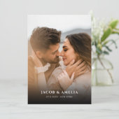Eenvoudig Elegant Minimalist Photo Wedding Save The Date (Staand voorkant)