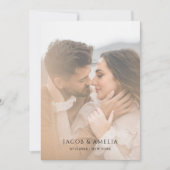 Eenvoudig Elegant Minimalist Photo Wedding Save The Date (Voorkant)