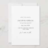 Eenvoudig Elegant Minimalist Photo Wedding Save The Date (Achterkant)