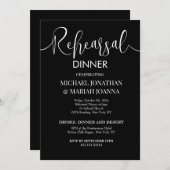 Eenvoudig Elegant Minimalist Rehearings Dinner Kaart (Voorkant / Achterkant)