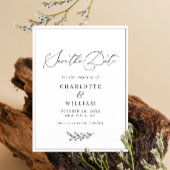 Eenvoudig Elegant Minimalist Wedding Save the Date Briefkaart