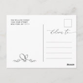 Eenvoudig Elegant Minimalist Wedding Save the Date Briefkaart (Achterkant)