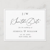 Eenvoudig Elegant Minimalist Wedding Save the Date Briefkaart (Voorkant)