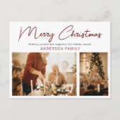 Eenvoudig Elegant minimalistisch 2-fotografie met  Feestdagenkaart (Voorkant)