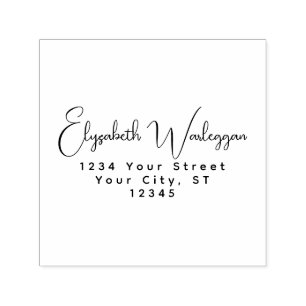 Eenvoudig Elegant Minimalistisch #42 Naam Adres Zelfinktende Stempel