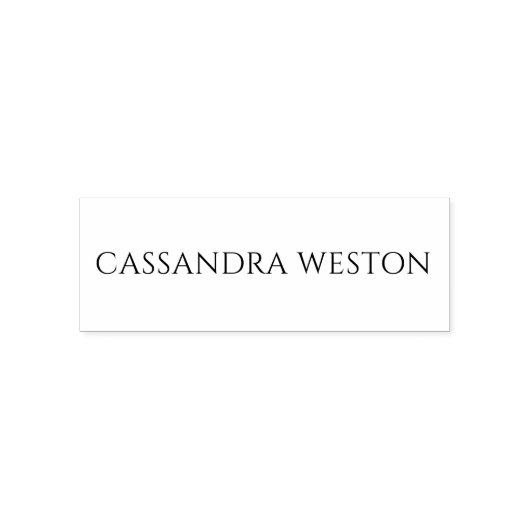 Eenvoudig Elegant Minimalistisch #4 Alleen naam Zelfinktende Stempel (Design)