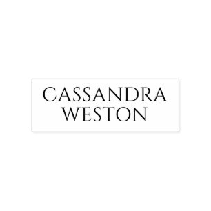 Eenvoudig Elegant Minimalistisch #4L Naam Alleen Zelfinktende Stempel