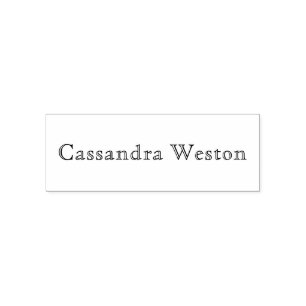 Eenvoudig Elegant Minimalistisch #9 Alleen naam Zelfinktende Stempel