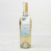 Eenvoudig Elegant minimalistisch aangepast strand  Flessenhanger (Op fles)