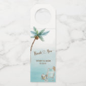 Eenvoudig Elegant minimalistisch aangepast strand  Flessenhanger (Voorkant)