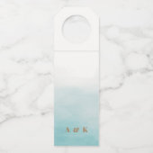 Eenvoudig Elegant minimalistisch aangepast strand  Flessenhanger (Achterkant)