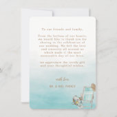 Eenvoudig Elegant minimalistisch aangepast strand Notitiekaartje (Achterkant)