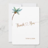 Eenvoudig Elegant minimalistisch aangepast strand Notitiekaartje (Voorkant)