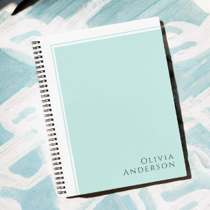 Eenvoudig Elegant Minimalistisch Aqua Kleurblok Notitieboek