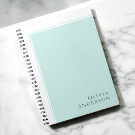 Eenvoudig Elegant Minimalistisch Aqua Kleurblok Notitieboek