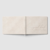 Eenvoudig Elegant Minimalistisch Beige Bruiloft Ga Gastenboek (Volledig)