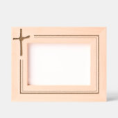 Eenvoudig elegant minimalistisch Christelijk kruis Gegraveerde Lijstjes (Voorkant)