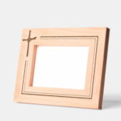 Eenvoudig elegant minimalistisch Christelijk kruis Gegraveerde Lijstjes (Links)