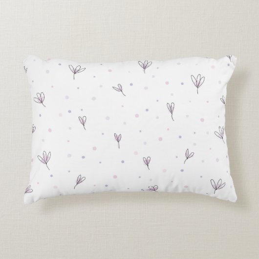 Eenvoudig elegant minimalistisch ditsy Floral desi Accent Kussen (Voorkant)