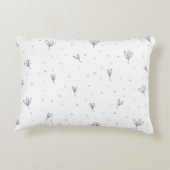 Eenvoudig elegant minimalistisch ditsy Floral desi Accent Kussen (Achterkant)