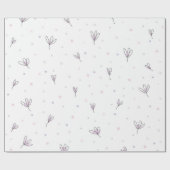 Eenvoudig elegant minimalistisch ditsy Floral desi Cadeaupapier (Vlak)