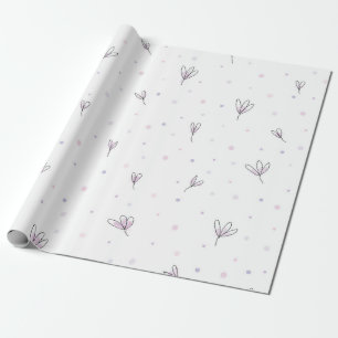 Eenvoudig elegant minimalistisch ditsy Floral desi Cadeaupapier