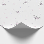Eenvoudig elegant minimalistisch ditsy Floral desi Cadeaupapier (Hoek)