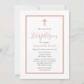 Eenvoudig elegant minimalistisch dk Blush Pink Bap Kaart (Voorkant)