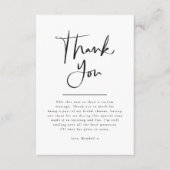 Eenvoudig Elegant minimalistisch foto Vrijgezellen Bedankkaart (Voorkant)