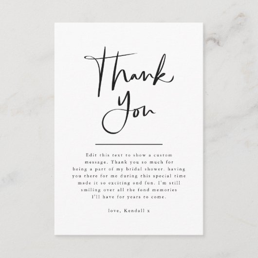 Eenvoudig Elegant minimalistisch foto Vrijgezellen Bedankkaart (Voorkant)