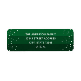 Eenvoudig Elegant Minimalistisch Groen Kerstmis Etiket