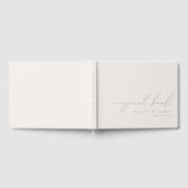 Eenvoudig Elegant minimalistisch Ivory Wedding Gue Gastenboek (Volledig)