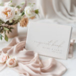 Eenvoudig Elegant minimalistisch Ivory Wedding Gue Gastenboek<br><div class="desc">Het ontwerp is voorzien van een handgeschreven lettertype en een modern, minimalistisch ontwerp. Ontworpen om te coördineren met het "Natural Glam" Wedding Collectie. Klik op "Deze sjabloon aanpassen", "Details" om de gegevens te wijzigen. Om de tekst te verplaatsen of de grootte, de doopvont, of de kleur te veranderen, klik "uitgeven...</div>