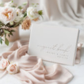 Eenvoudig Elegant minimalistisch Ivory Wedding Gue Gastenboek
