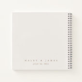 Eenvoudig Elegant minimalistisch Ivory Wedding Gue Notitieboek (Achterkant)