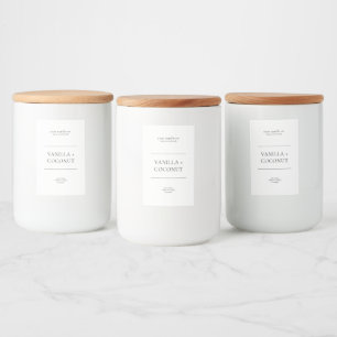 Eenvoudig Elegant Minimalistisch Kaarsenetiket Voedselcontainer Etiket