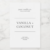 Eenvoudig Elegant Minimalistisch Kaarsenetiket Voedselcontainer Etiket (Enkel label)