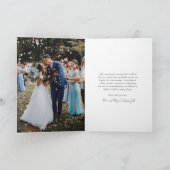 Eenvoudig Elegant Minimalistisch Klassieke Fotobru Bedankkaart (Binnen)