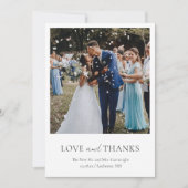 Eenvoudig Elegant Minimalistisch Klassieke Fotobru Bedankkaart (Voorkant)