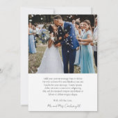 Eenvoudig Elegant Minimalistisch Klassieke Fotobru Bedankkaart (Achterkant)