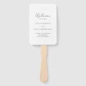 Eenvoudig Elegant minimalistisch klassieke weddens Handwaaier (Voorkant)