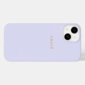 Eenvoudig Elegant Minimalistisch Lila Goud Naam Mo Case-Mate iPhone Case (Achterkant (horizontaal))