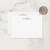 Eenvoudig elegant minimalistisch monogram notitiekaartje (Voorkant / Achterkant in situ)